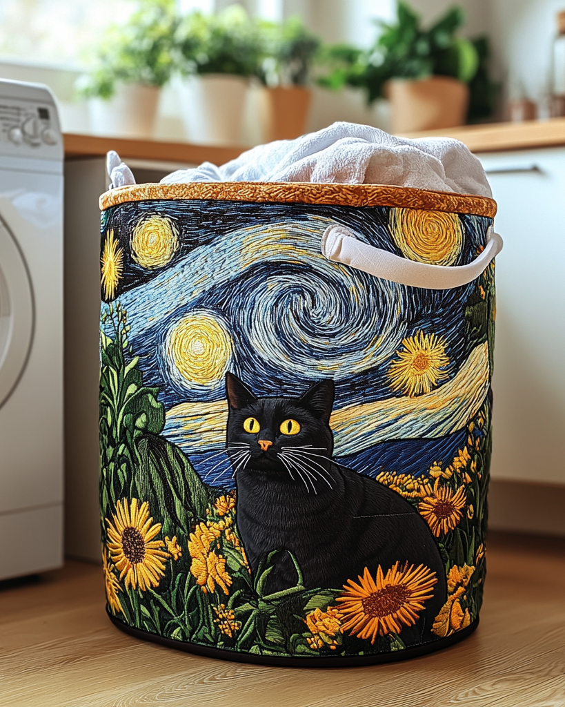 Panier de rangement matelassé Chat Malicieux