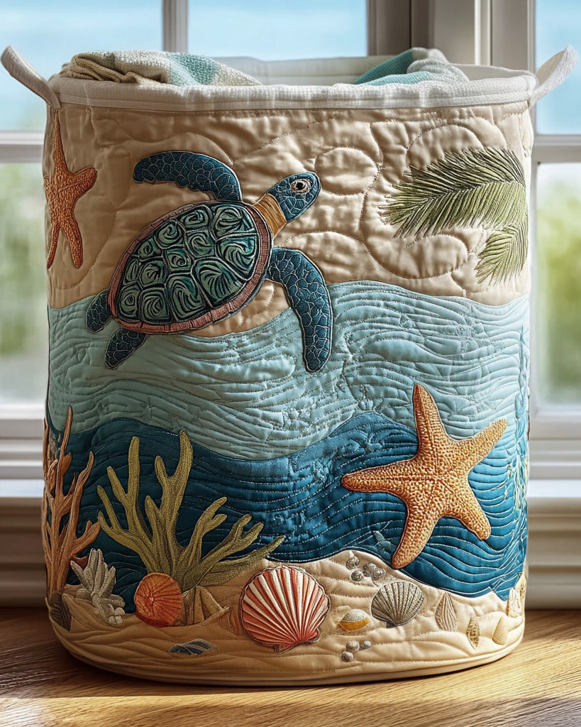 Panier de rangement matelassé Corail