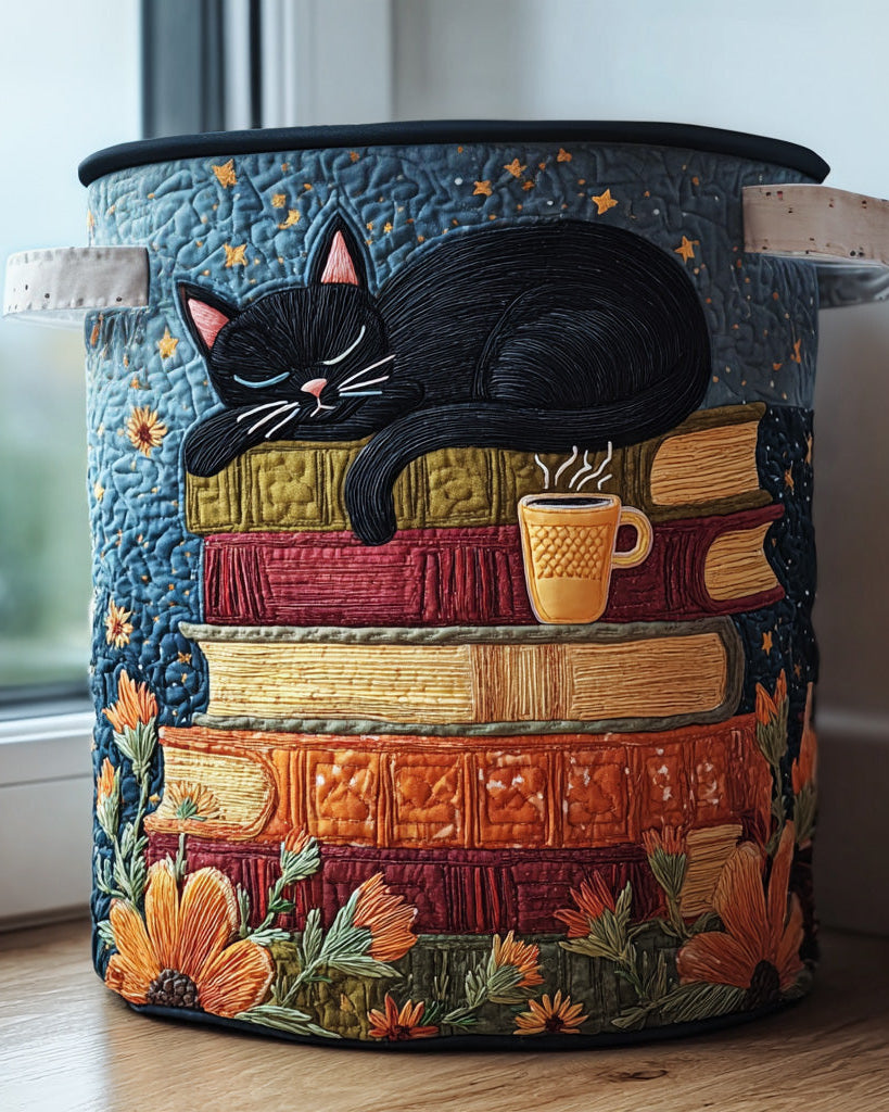 Panier de rangement matelassé Chats Colorés