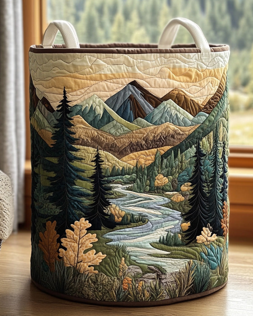 Panier de rangement matelassé Forêt Profonde