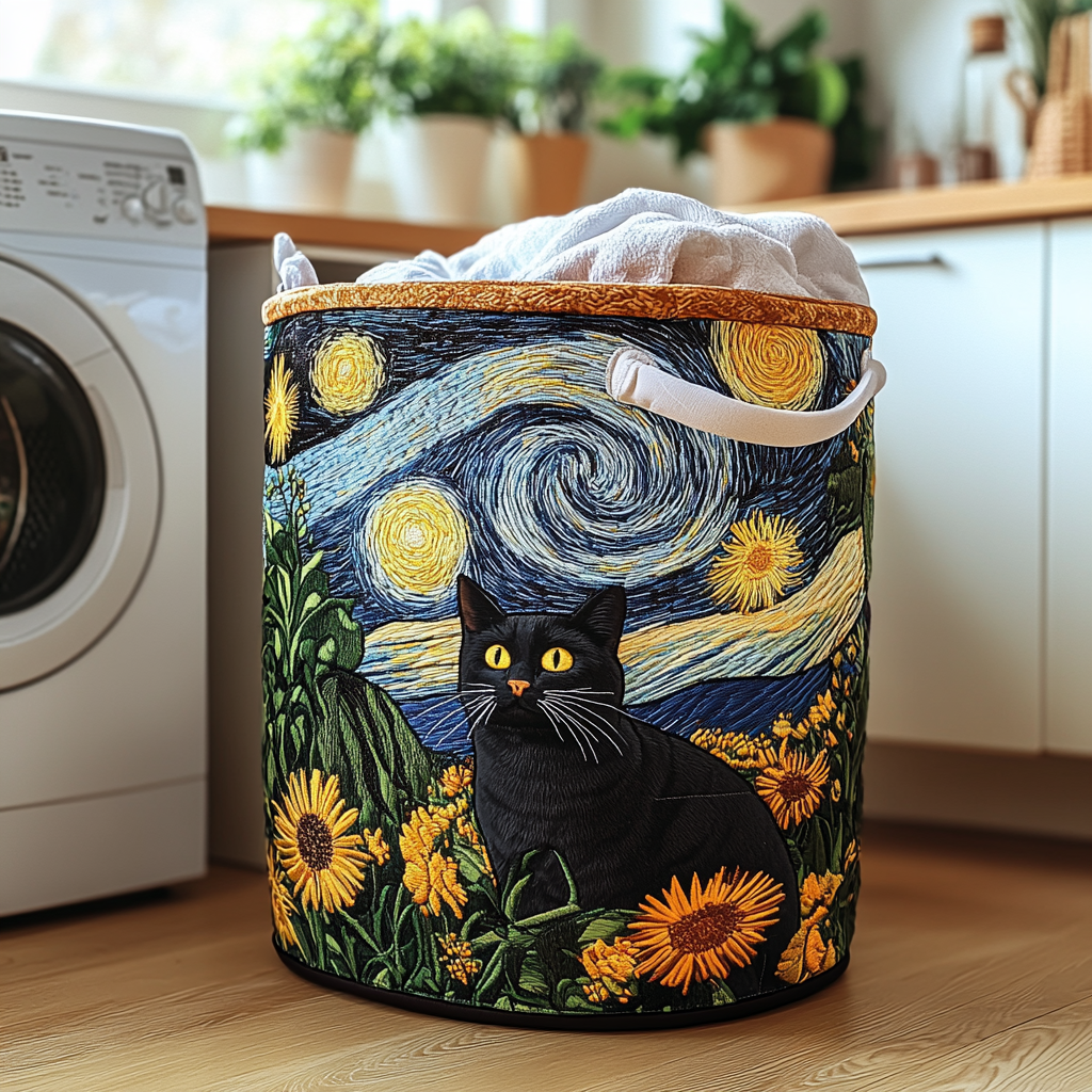 Panier de rangement matelassé Chat Malicieux