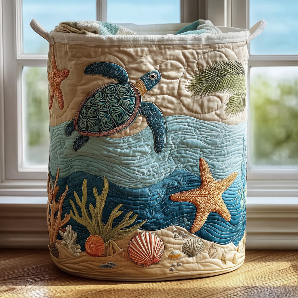 Panier de rangement matelassé Corail