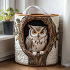 Panier de rangement matelassé Hibou