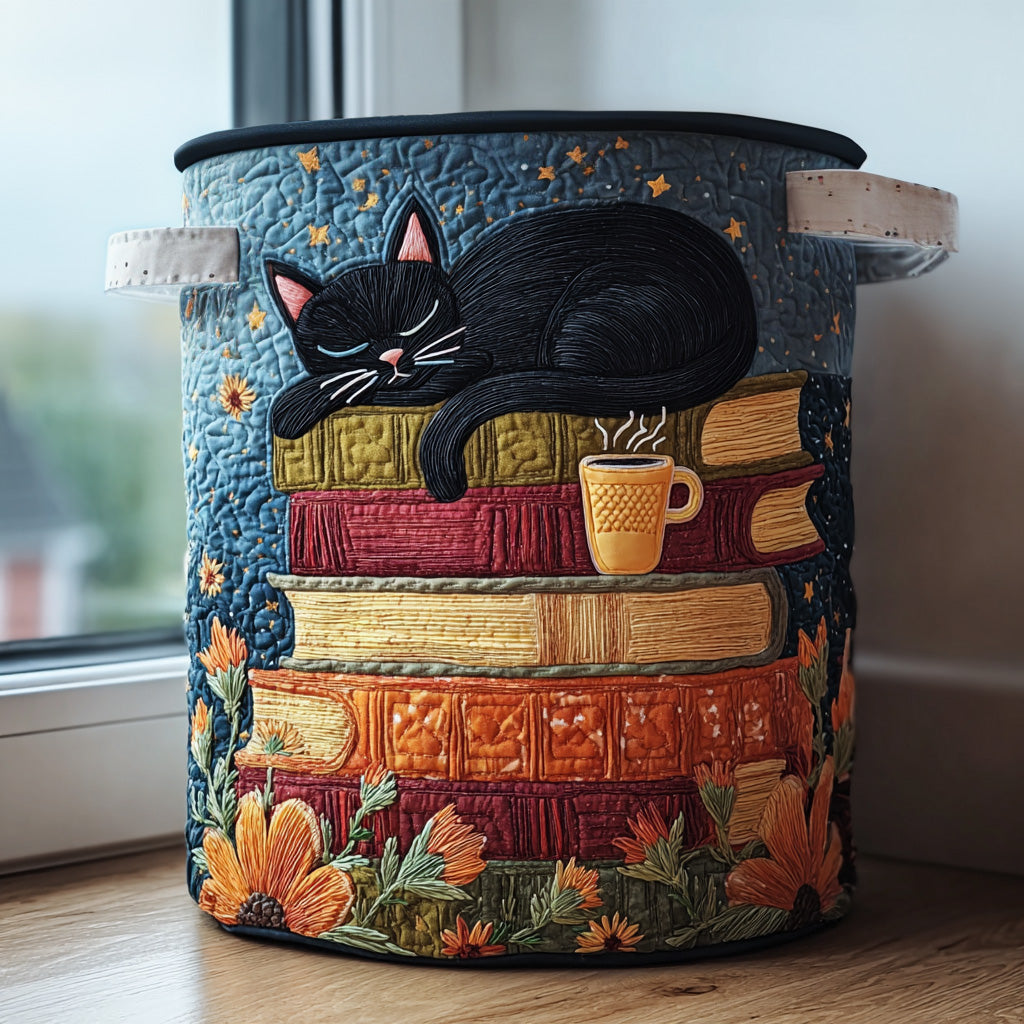 Panier de rangement matelassé Chats Enchantés