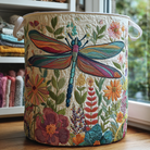 Panier de rangement matelassé Libellule et Fleurs