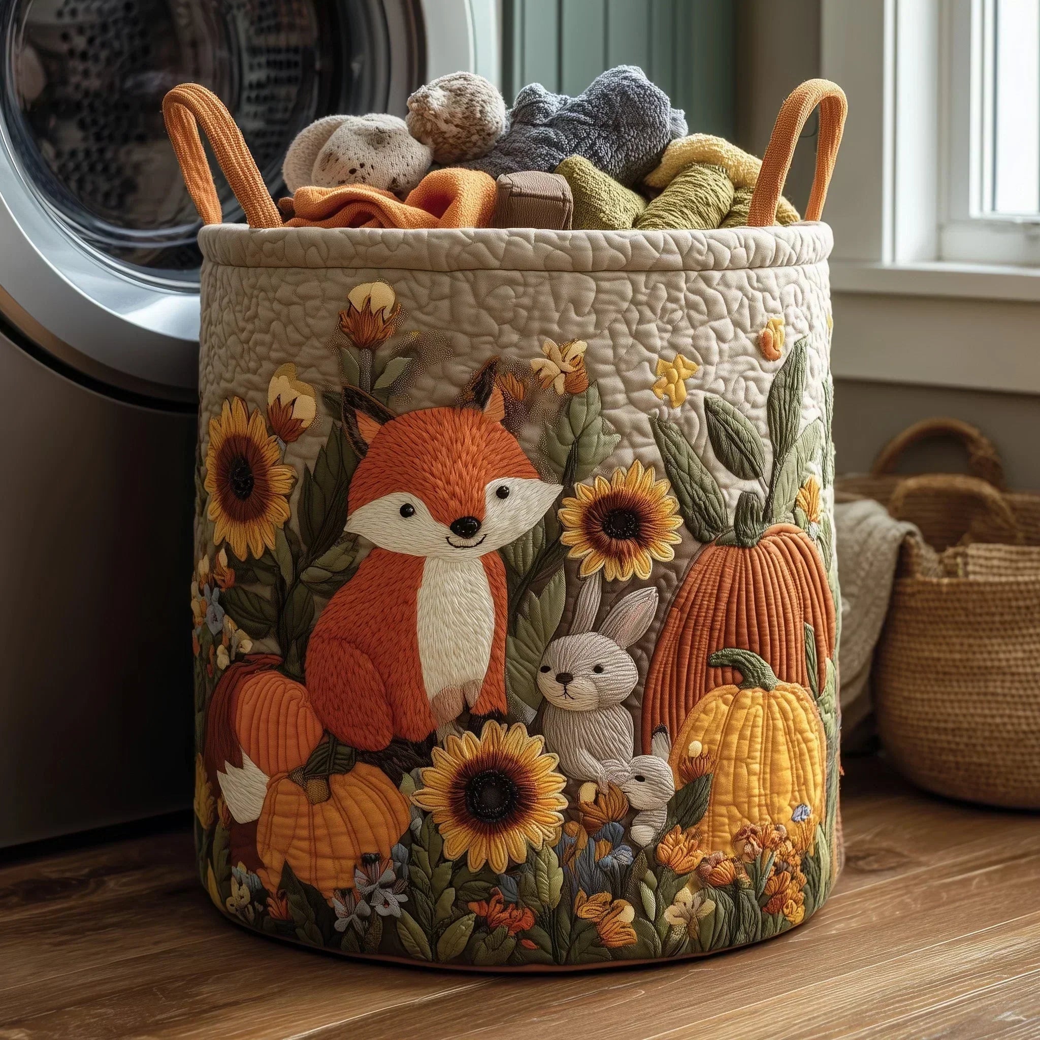Panier de rangement matelassé Renard et ses Amis