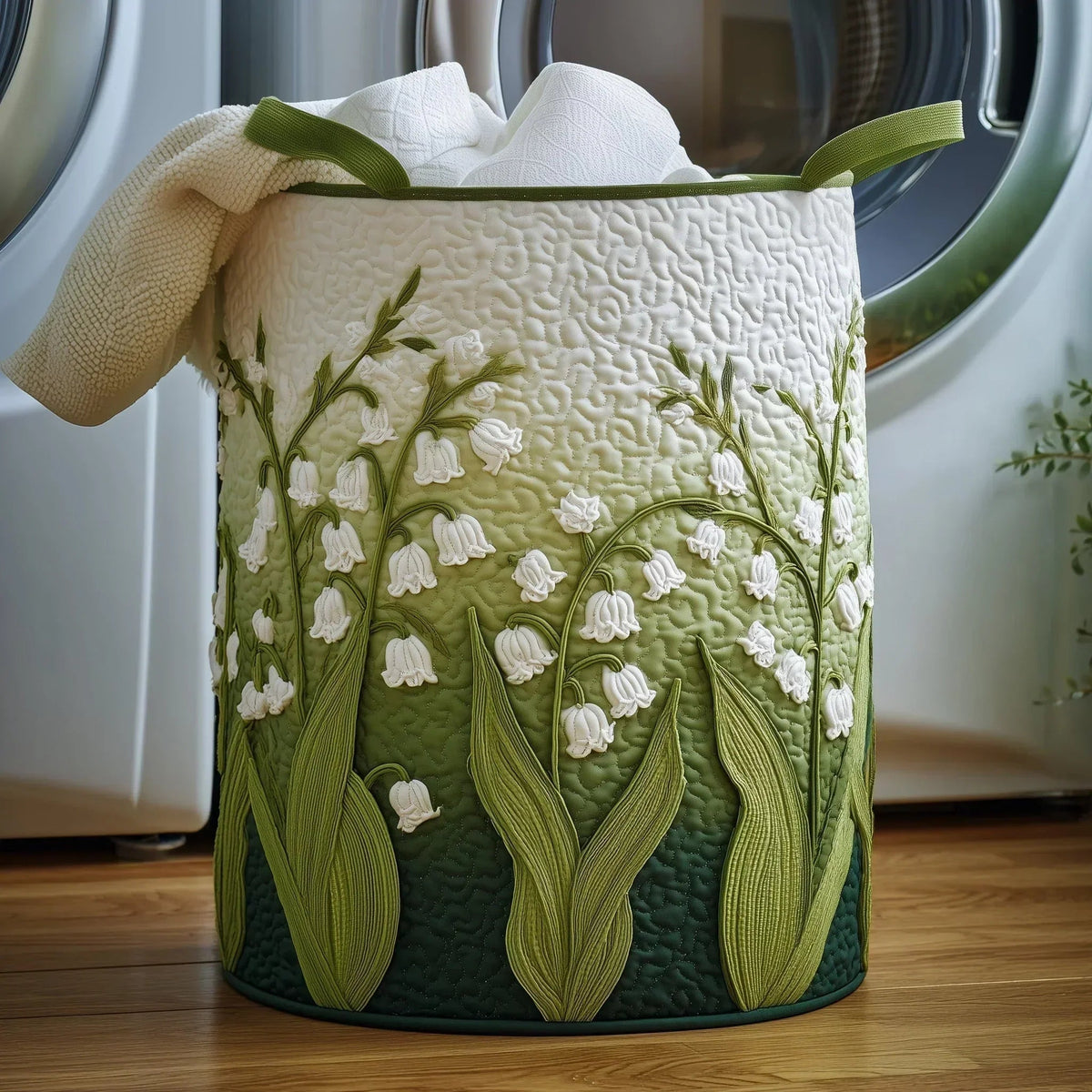 Panier de rangement matelassé Muguet