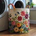 Panier de rangement matelassé Fleurs des Champs