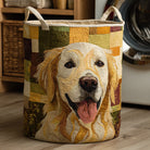 Panier de rangement matelassé Doux Golden Retriever