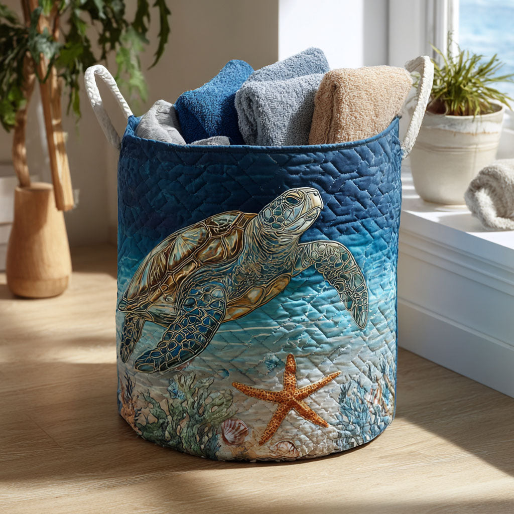 Panier de rangement matelassé Atmosphère Marine