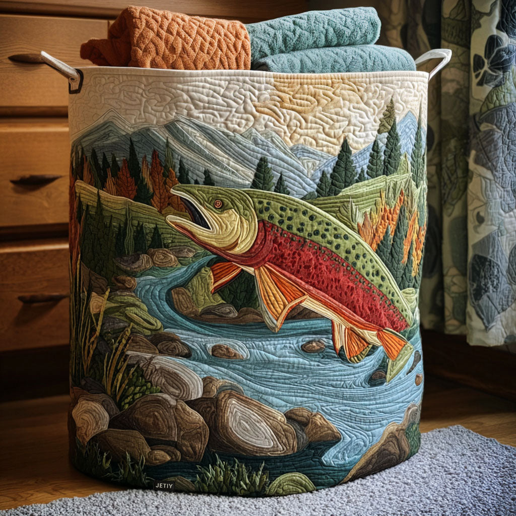 Panier de rangement matelassé Ruisseau de Montagne