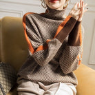 Pull col roulé Clémence en maille chinée, vue 3