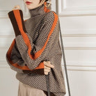 Pull col roulé Clémence en maille chinée, vue 2