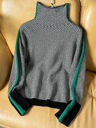Pull col roulé Clémence en maille chinée, vue 6