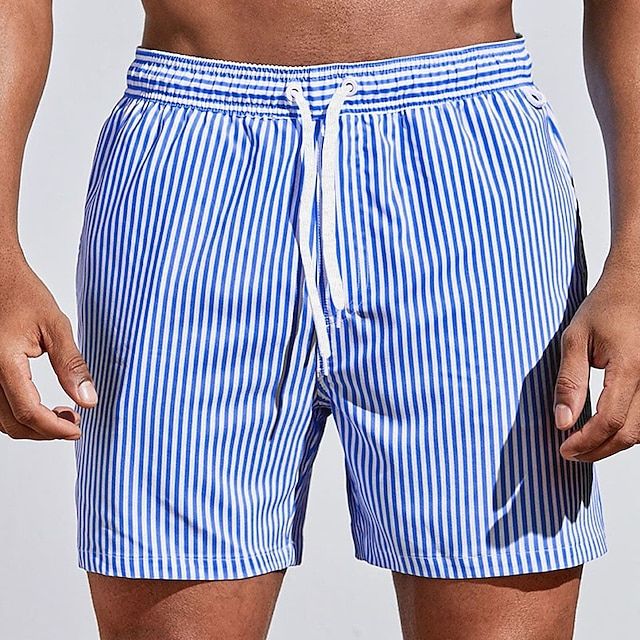 Azlan | Short de Bain Classique et Élégant à Rayures pour Homme ...