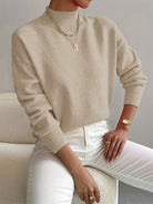 Pull col roulé Yvonne en maille douce, vue 4