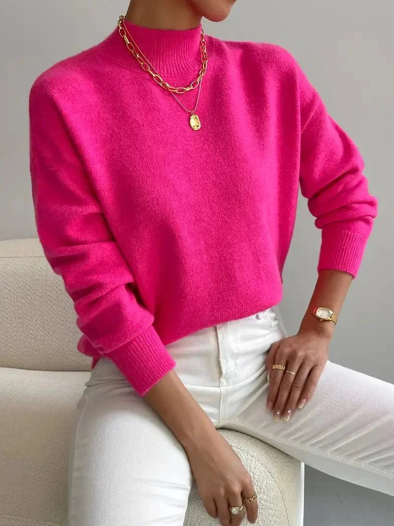 Pull col roulé Yvonne en maille douce, vue 6